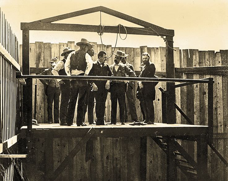 One of the last legal hangings, 1898.