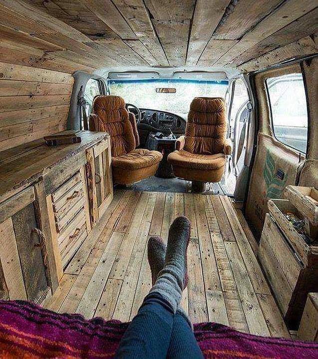 wood art van life interior