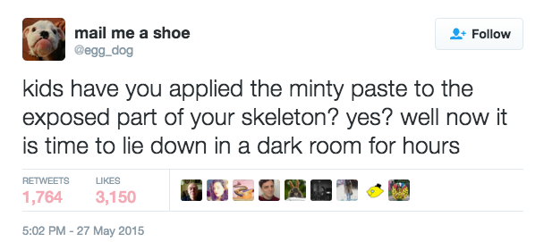 erykah badu tweets skirt - mail me a shoe kids have you applied the minty paste to the exposed part of your skeleton? yes? Well now it is time to lie down in a dark room for hours 1,764 3,15030&Inot.