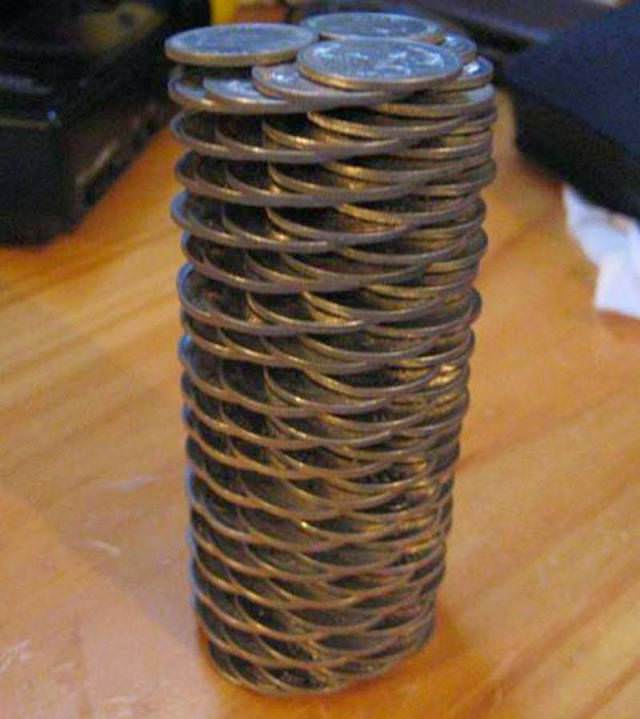 22 Oddly Satisfying Pics Of Coin Structures