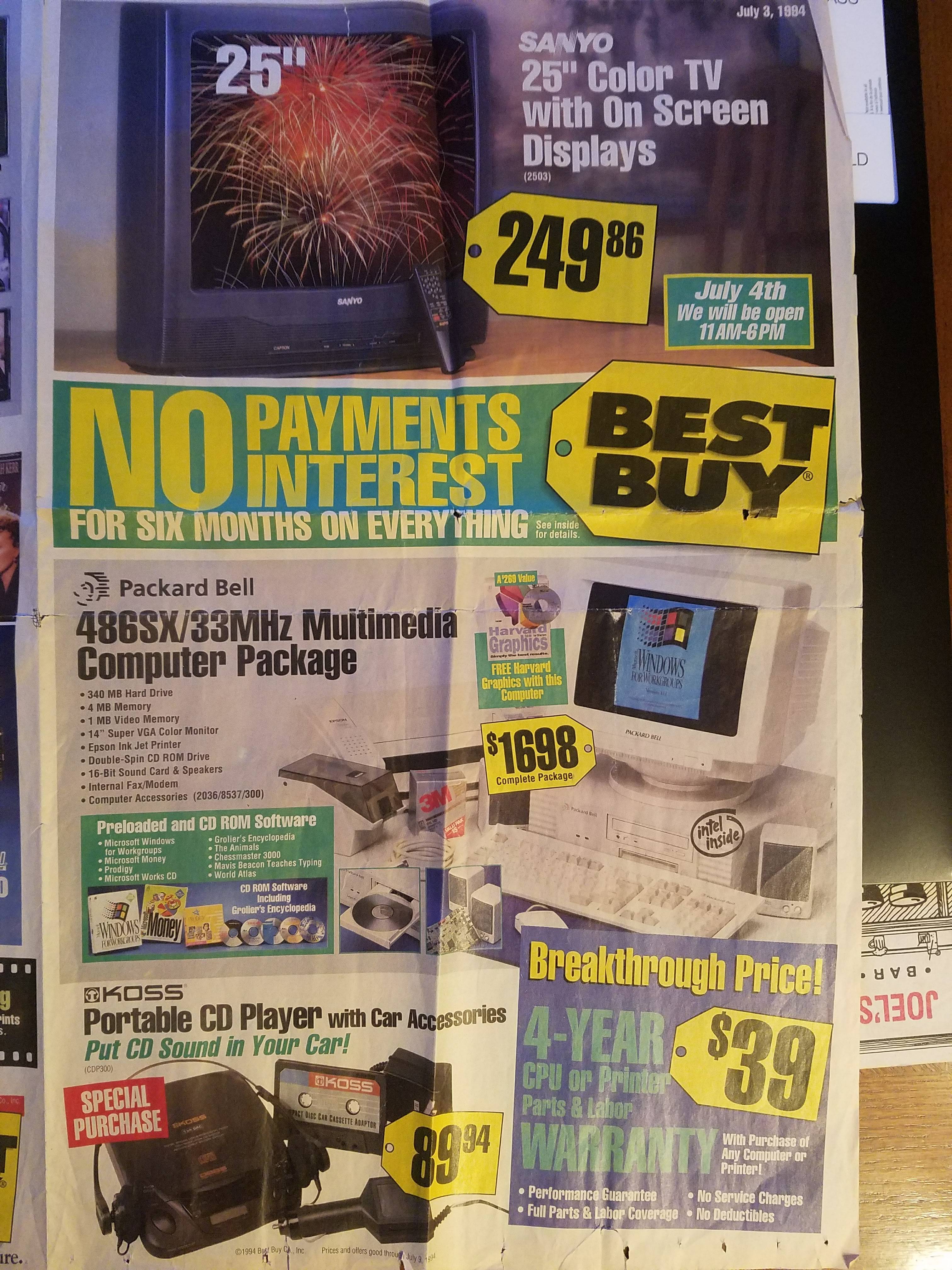 old best buy ad - 1300 Sanyo 25