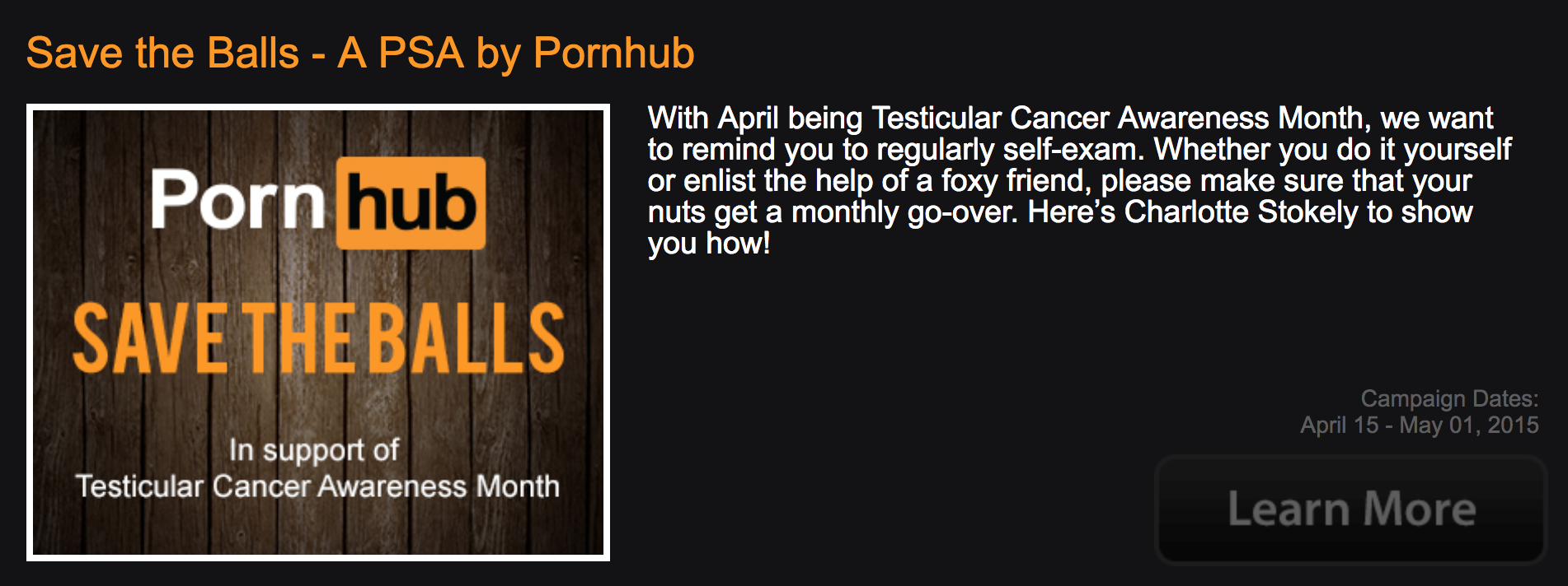 Pornhub Comes With Another Charity