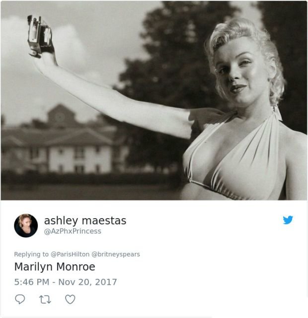 marilyn monroe taking selfie - ashley maestas Marilyn Monroe
