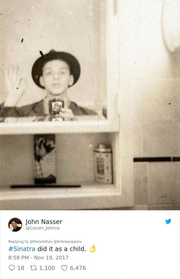 frank sinatra selfie - John Nasser Johnny did it as a child. 18 22 1,100 6,476