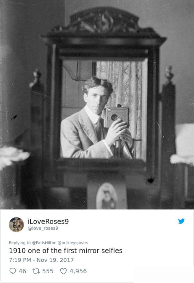 old selfies - Keep iLoveRoses9 1910 one of the first mirror selfies 46 22 555 4,956