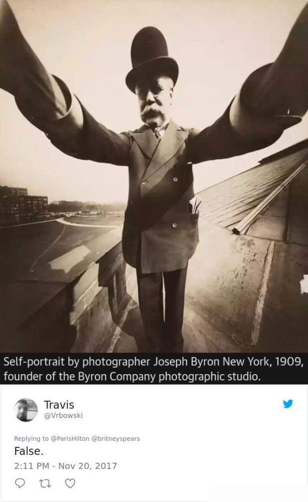 earliest selfie - Selfportrait by photographer Joseph Byron New York, 1909, founder of the Byron Company photographic studio. Travis False. 27