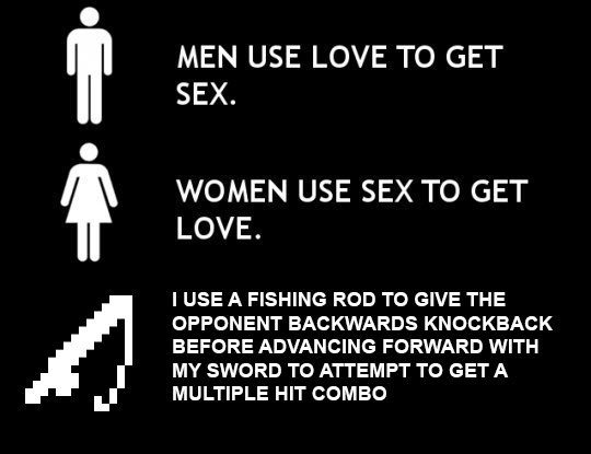 women give sex to get love - Men Use Love To Get Sex. Women Use Sex To Get Love. Tuse A Fishing Rod To Give The Opponent Backwards Knockback Before Advancing Forward With My Sword To Attempt To Get A Multiple Hit Combo