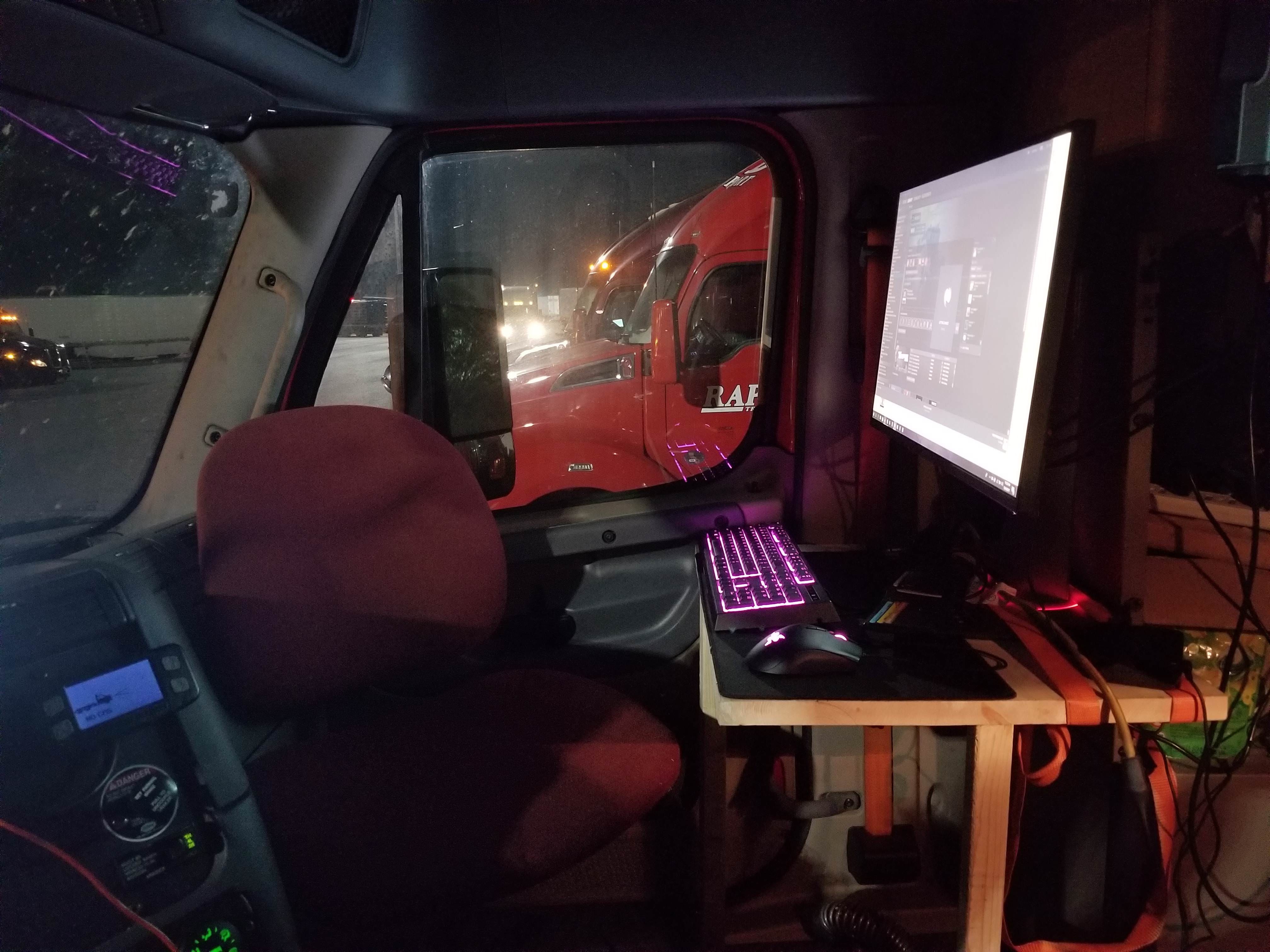 gaming pc in truck