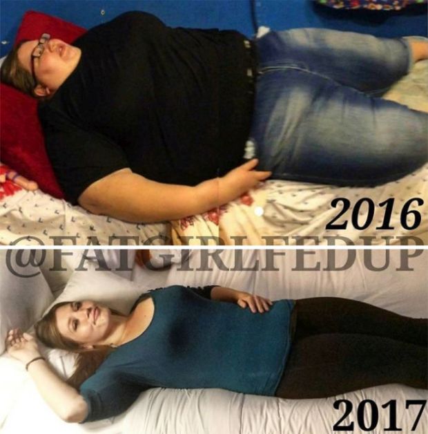 The couple's incredible weight loss story went viral in February, and nearly a year later they are just as fit and in love as before. 

In her post, Lexi explained that in 2016 they set a New Year's resolution to lose weight once and for all.   

'We didn't have a meal plan, surgery, personal trainer, but what we did have was each other and the motivation within to work hard every single day,' she wrote. 'We wanted to be parents in the future and live a longer life together.'