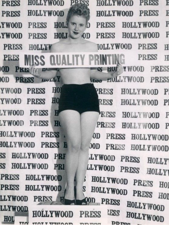 Date unknown, "Miss Quality Printing"