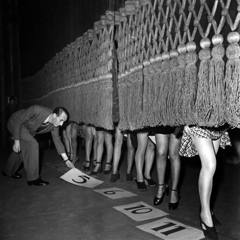 Miss Beautiful Legs contestants in Paris, 1946