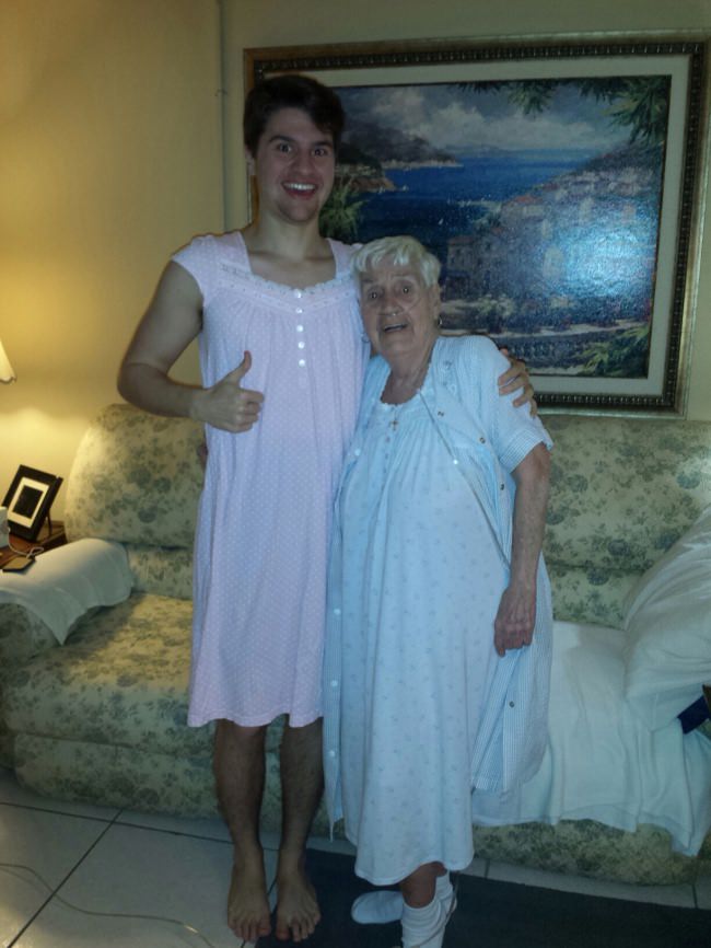 "My 84-year-old grandmother was too shy to wear a nightgown in front of us, so I decided to support her. Well, it is really comfortable."