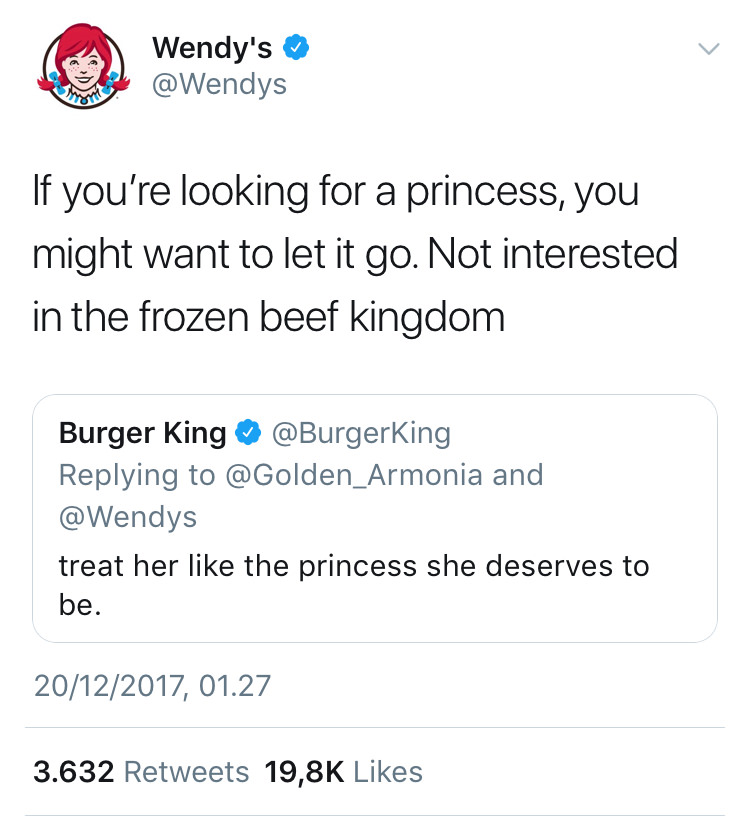 ...Wendy turned the tables with an awesome Frozen pun and a vicious burn at the same time.