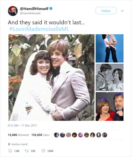 Mark Hamill met Marilou York when she was working as a dental hygienist in Los Angeles 4 decades ago.