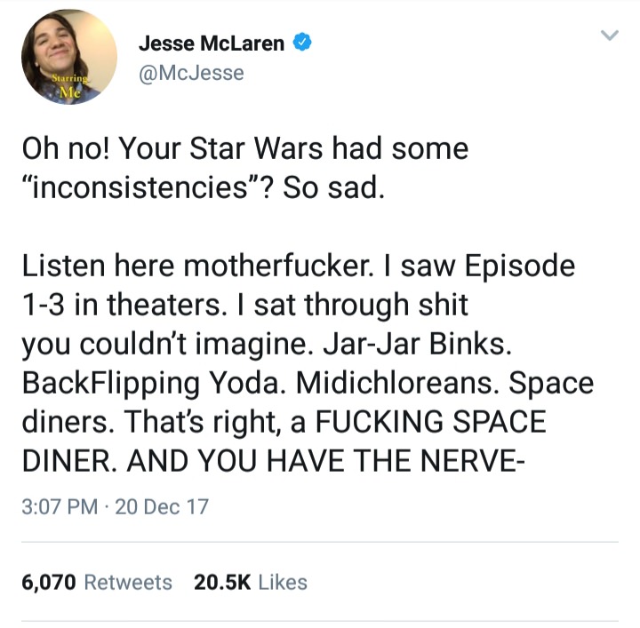 Guy Rips The New Star Wars Haters A New One