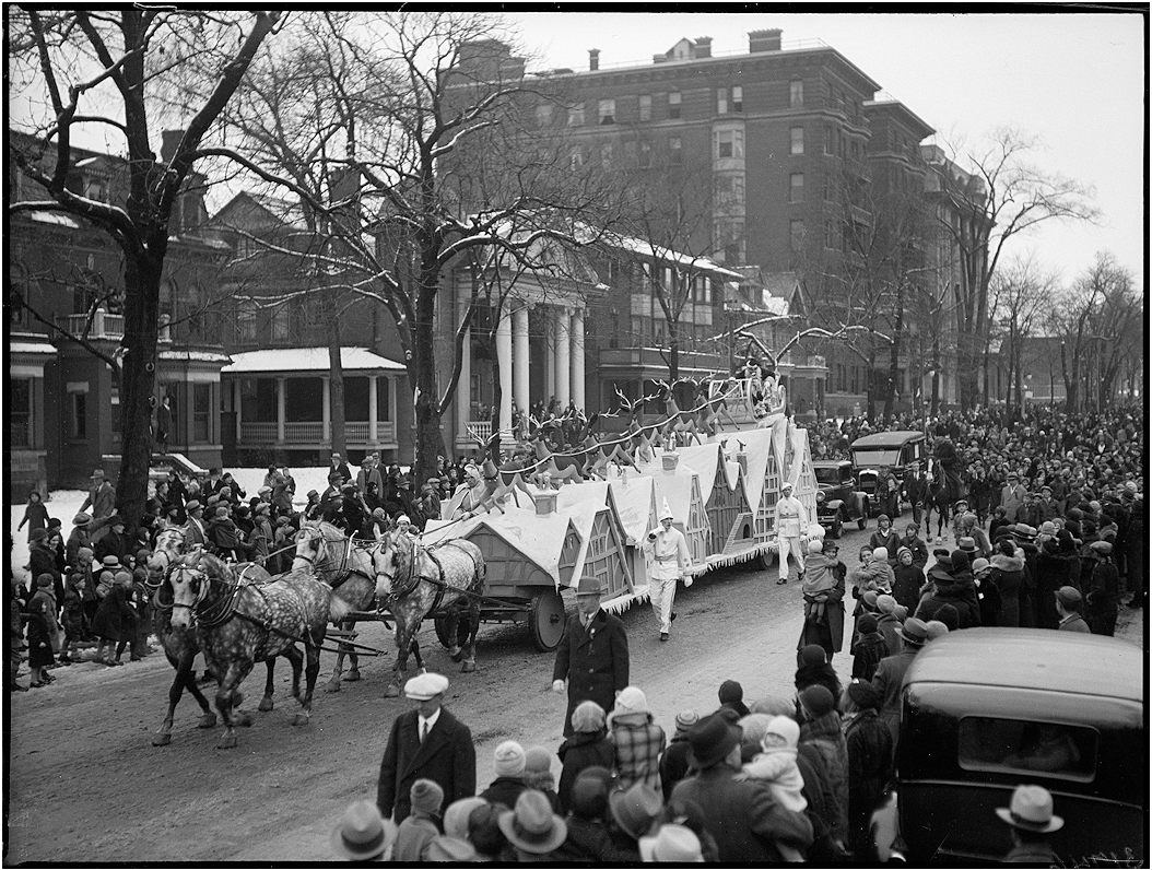 A Christmas parade in Toronto, Canada in 1927.