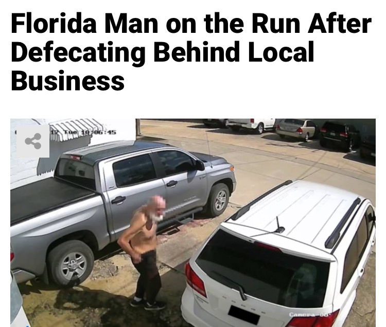 crapperman florida - Florida Man on the Run After Defecating Behind Local Business 19