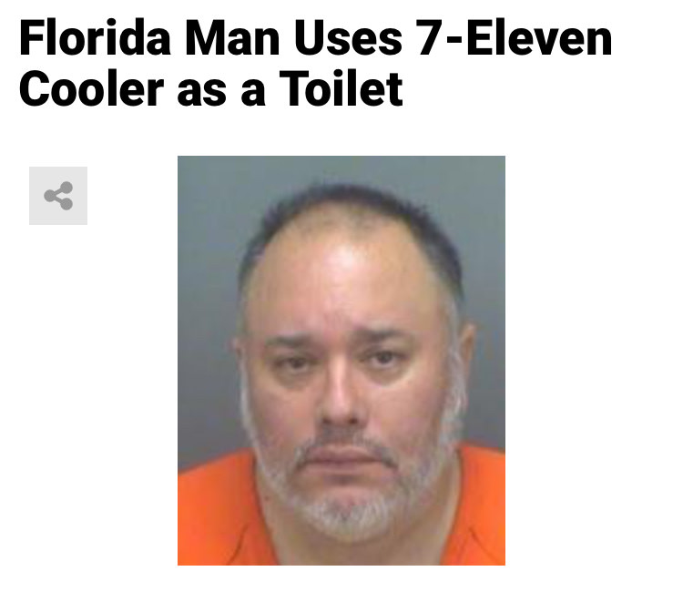 jaw - Florida Man Uses 7Eleven Cooler as a Toilet