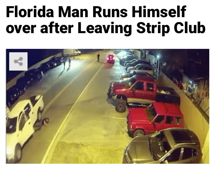 compact car - Florida Man Runs Himself over after Leaving Strip Club