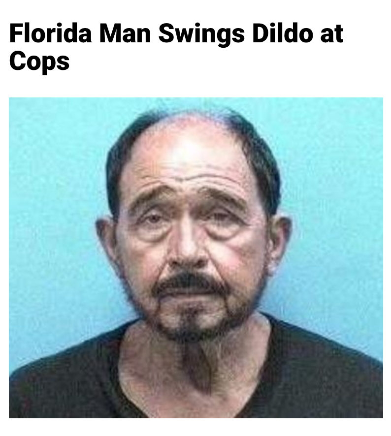 moustache - Florida Man Swings Dildo at Cops