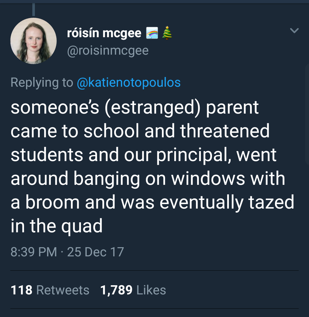 windows 8 - risn mcgee someone's estranged parent came to school and threatened students and our principal, went around banging on windows with a broom and was eventually tazed in the quad 25 Dec 17 118 1,789