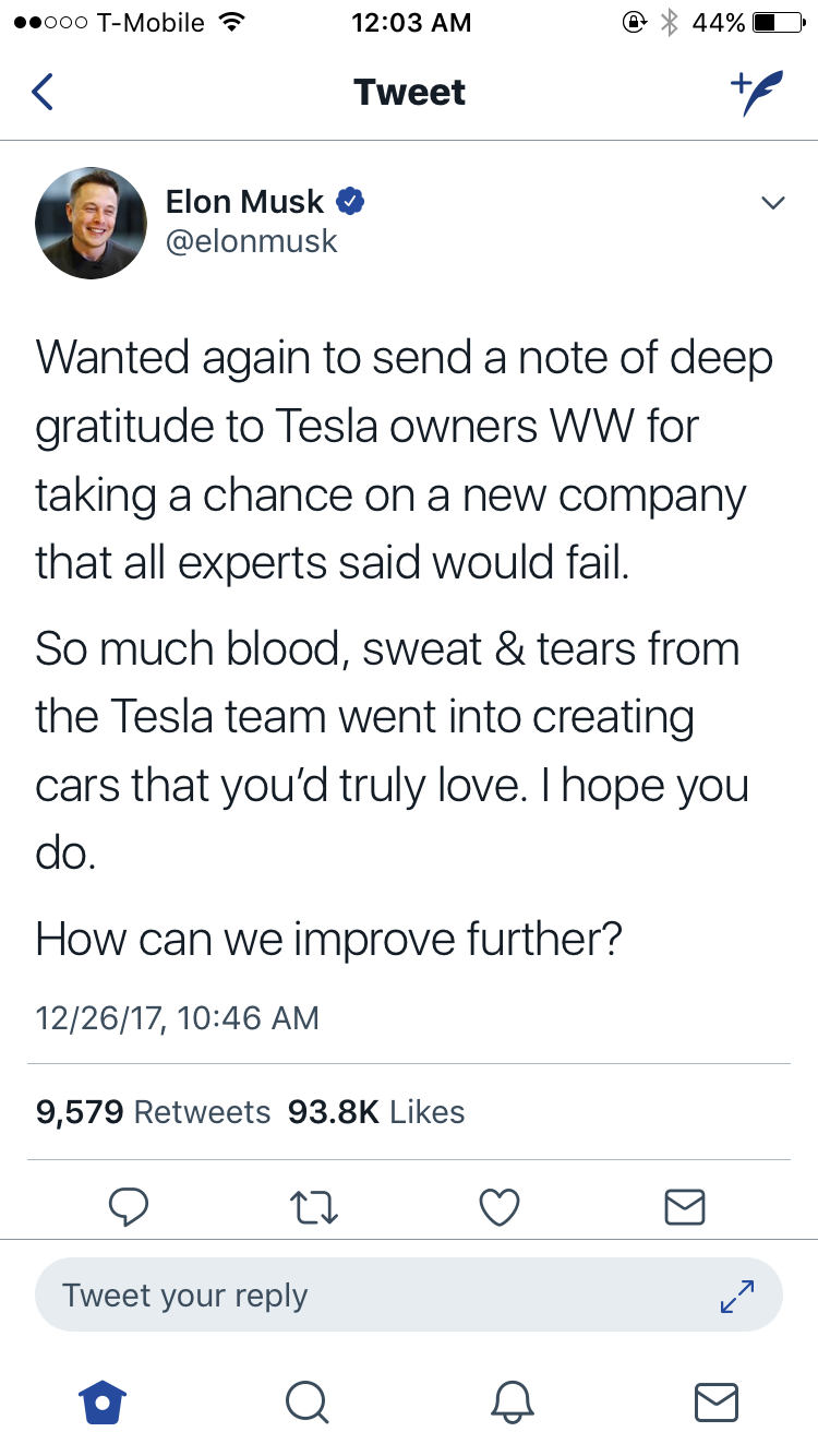 Elon Musk Is Taking Suggestions For Improvements On The Teslas