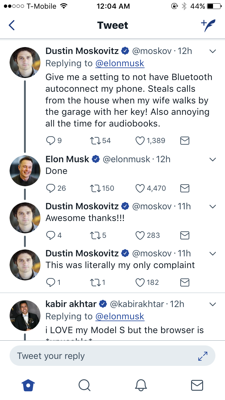 Elon Musk Is Taking Suggestions For Improvements On The Teslas