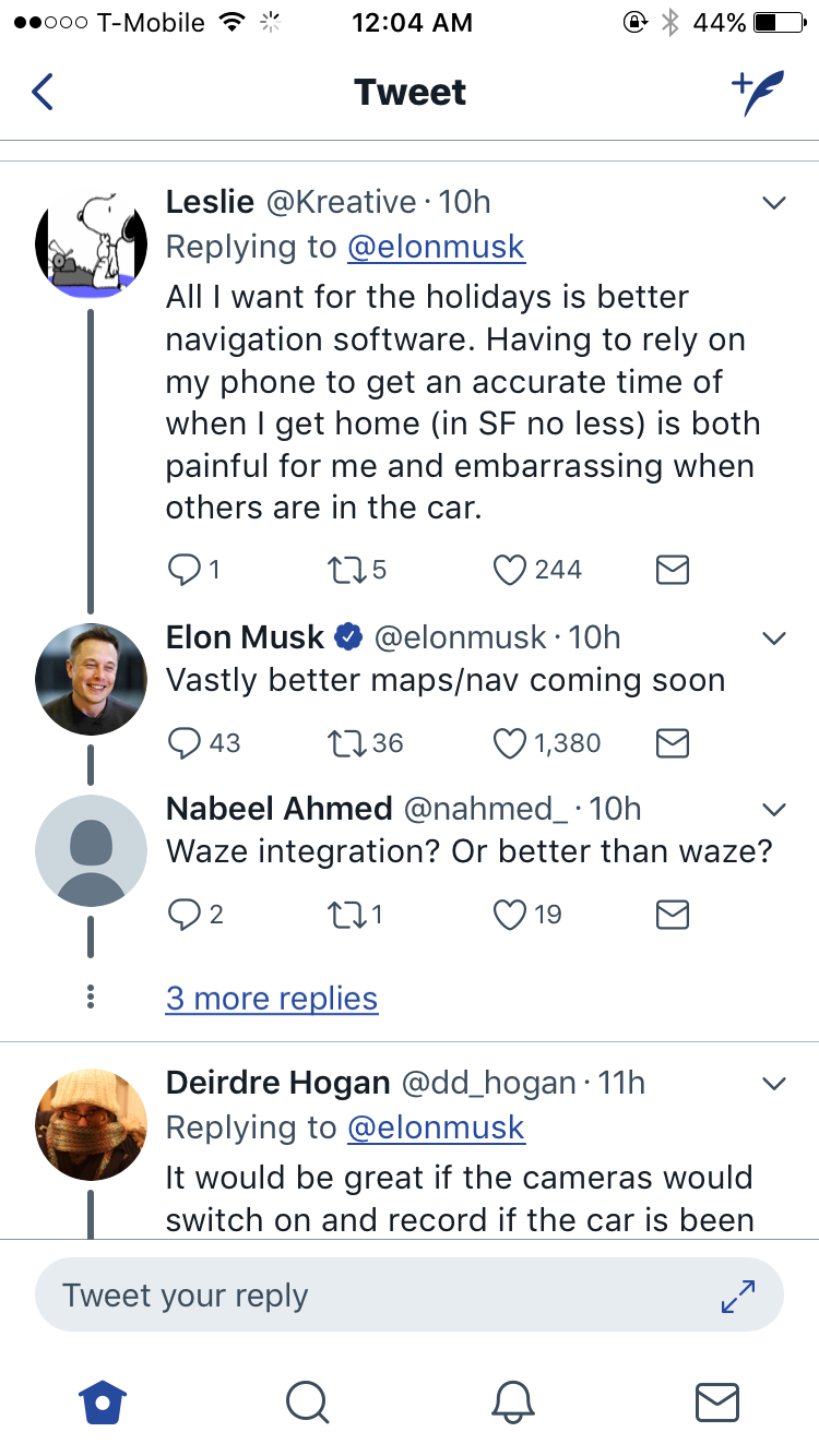 Elon Musk Is Taking Suggestions For Improvements On The Teslas