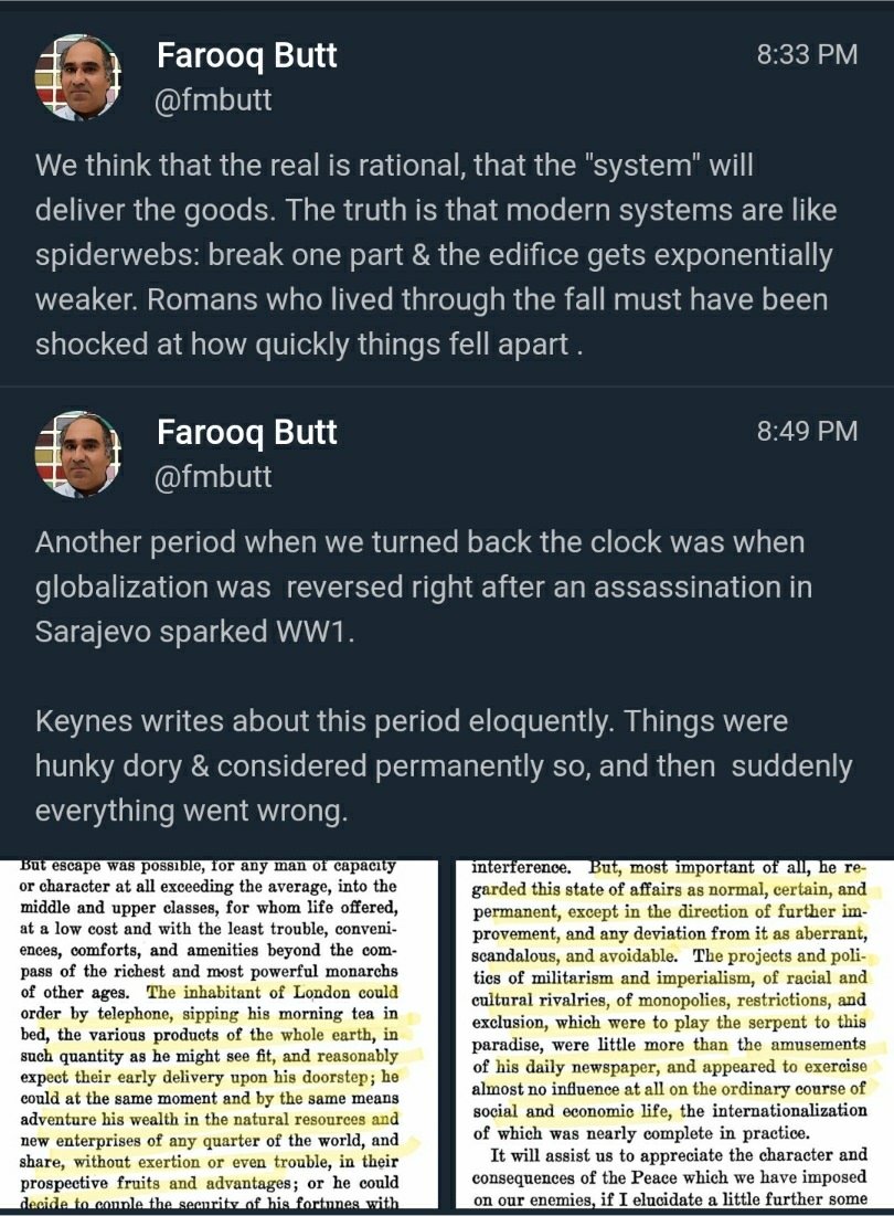 Farooq Butt Explains How Fragile Modernity Truly Is When Surprised By War