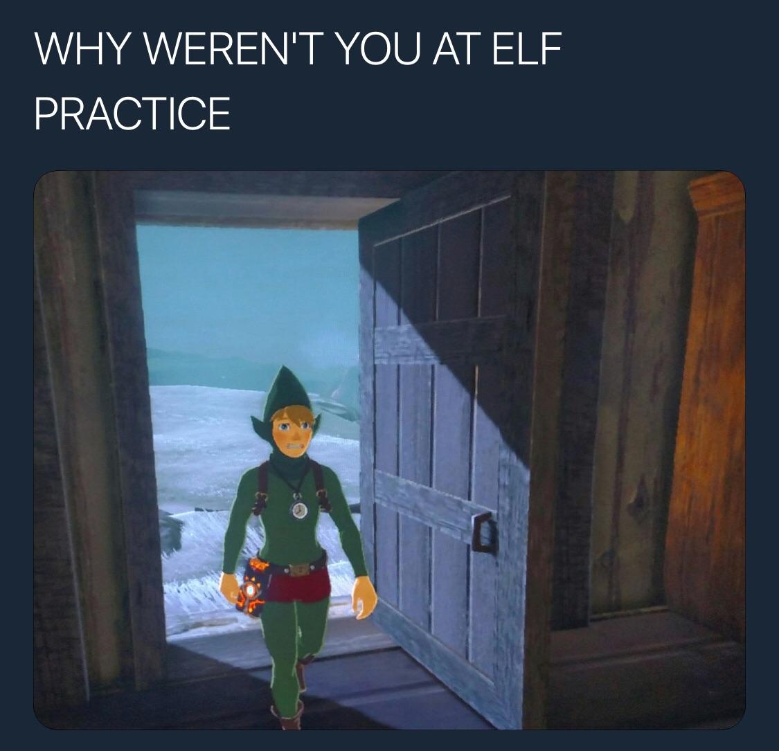 zelda botw botw memes - Why Weren'T You At Elf Practice