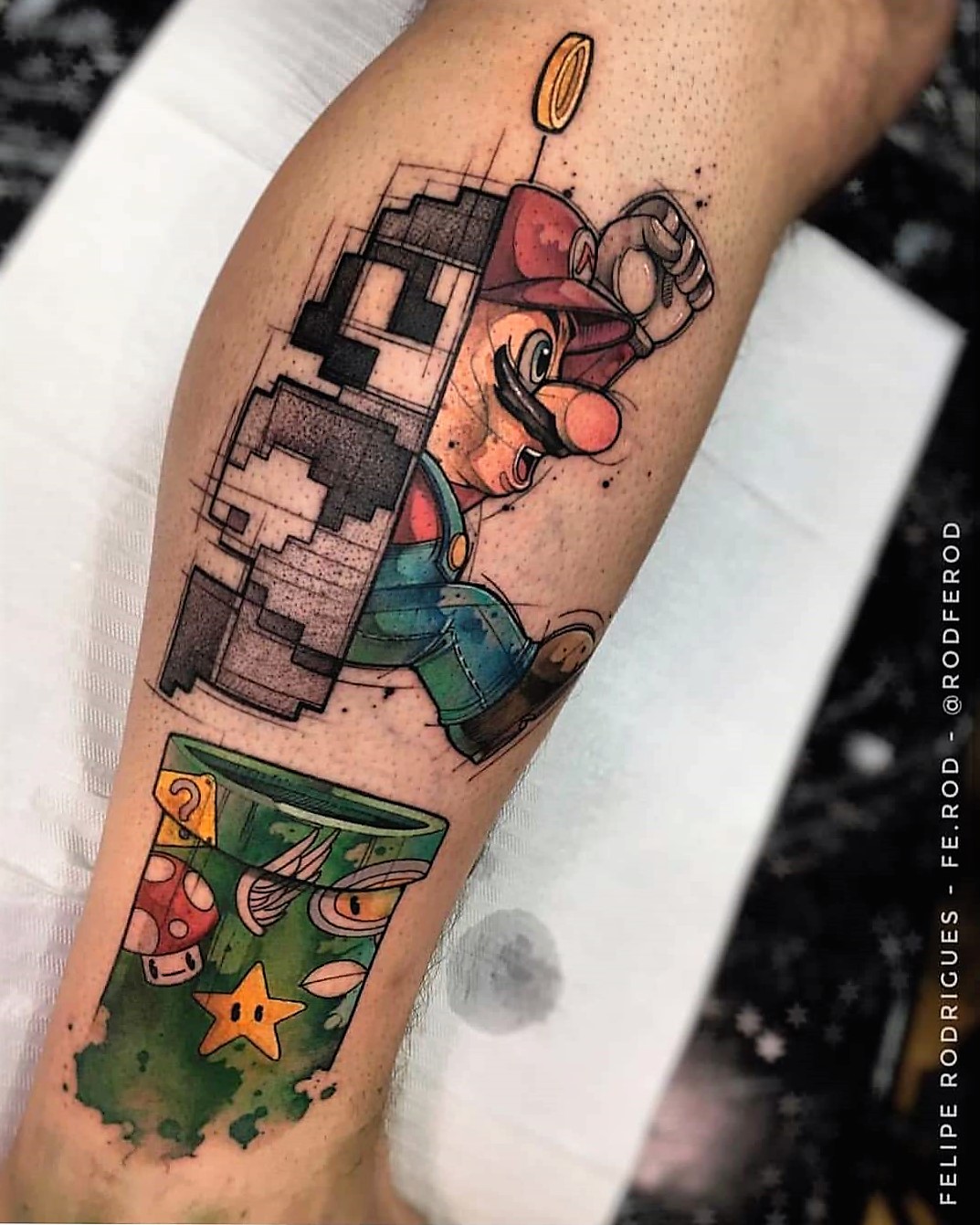 super mario tattoo - Felipe Rodrigues Fe.Rod