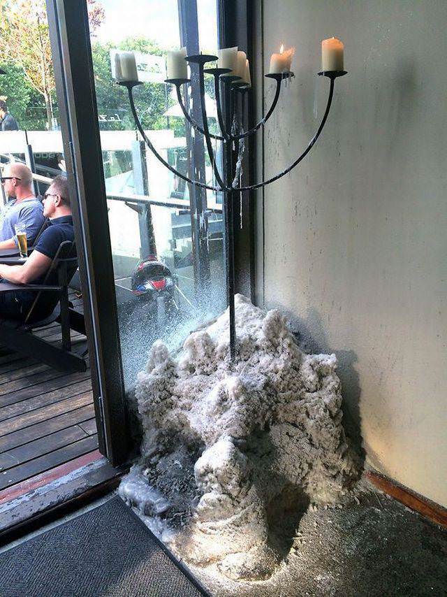 wtf candle dripping pile