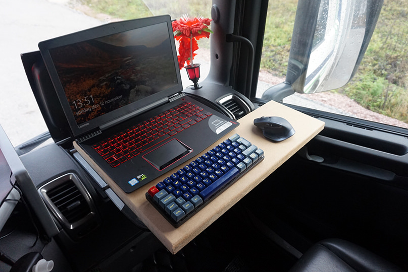 laptop truck setup