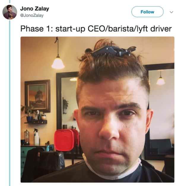 funny driver license - Jono Zalay Phase 1 startup Ceobaristalyft driver