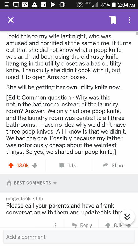 Guy Shares His Story About How Families Have Strange Customs