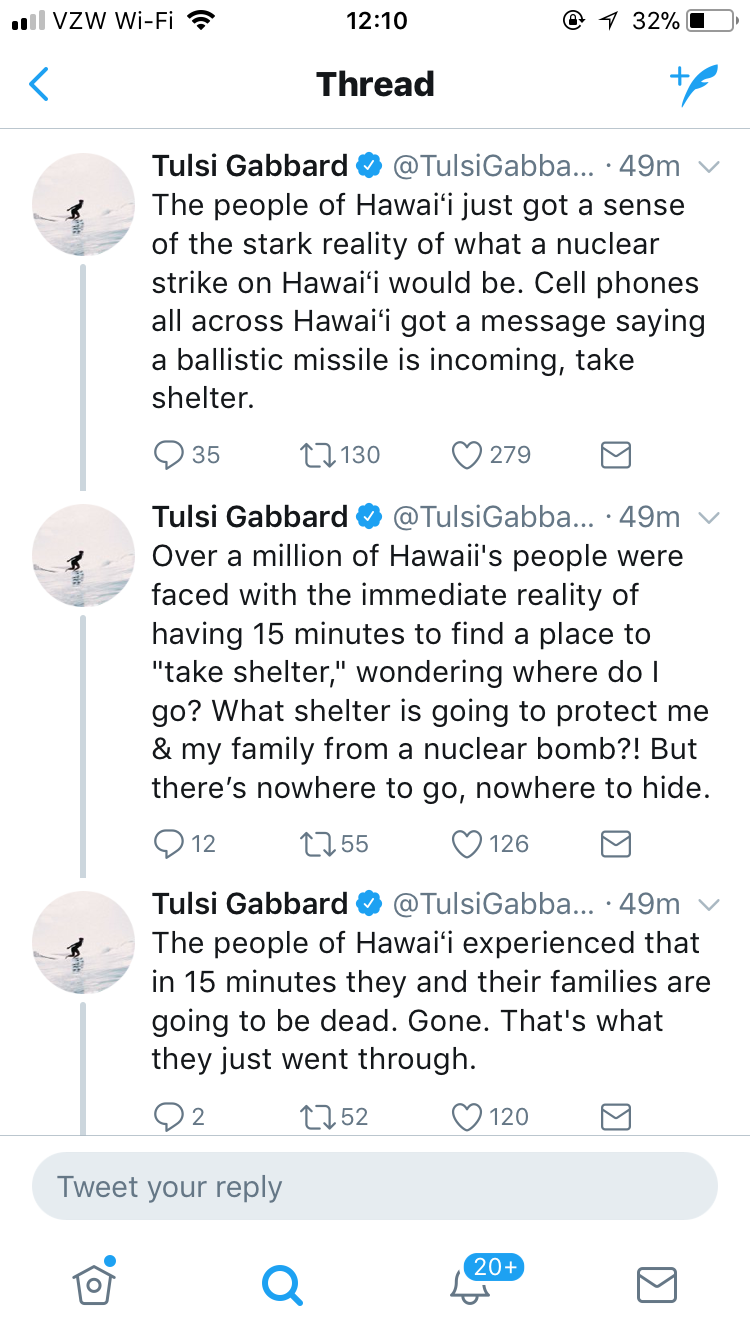 False Nuclear Strike Alarm In Hawaii Pushes US Representative To Speak Up
