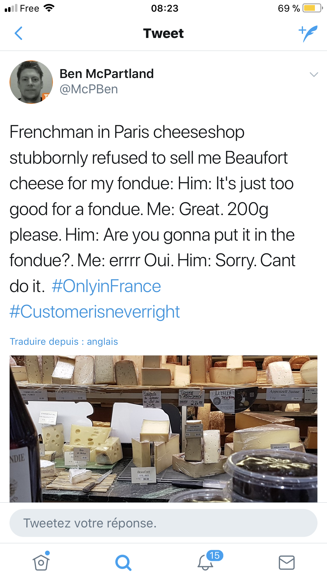 Guy's Hilarious Story About How Serious French Take Their Cheese