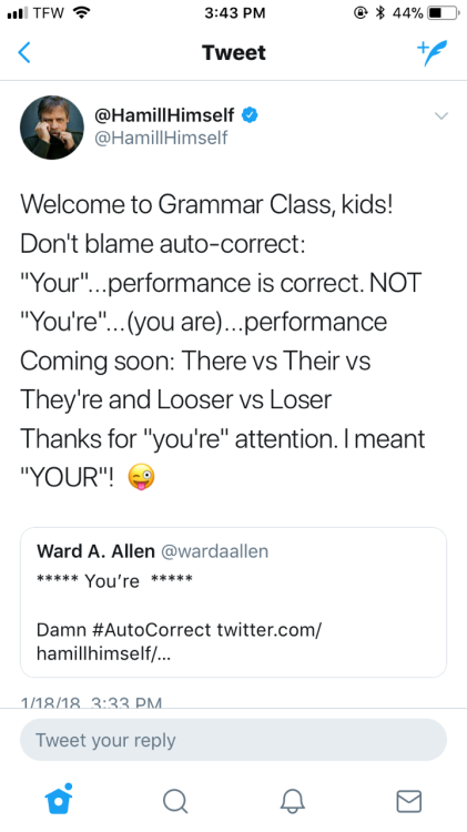 Mark Hamill Owns A Grammar Nazi On Twitter