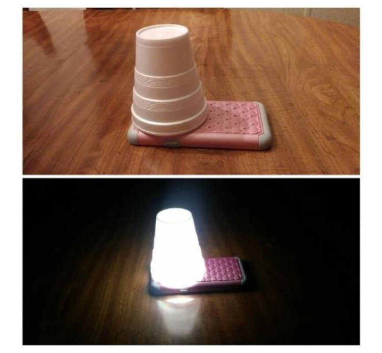 styrofoam cup lights