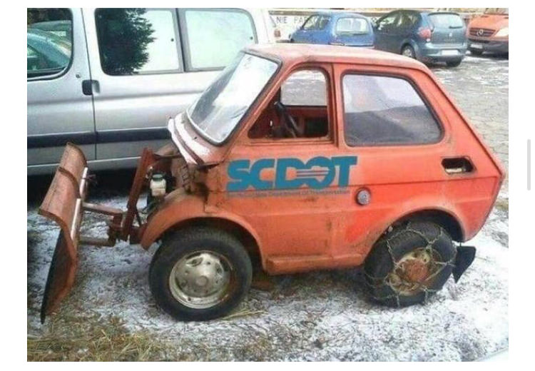 small car with plow - Scot