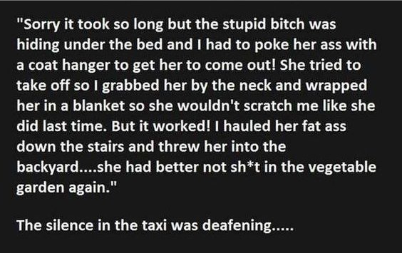 Hilarious Story About How A Woman And Her Husband Traumatized A Taxi Driver