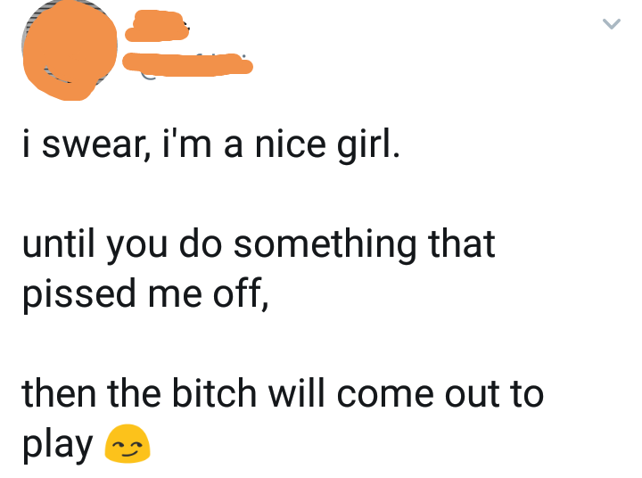 nice girl posts - i swear, i'm a nice girl. until you do something that pissed me off, then the bitch will come out to play