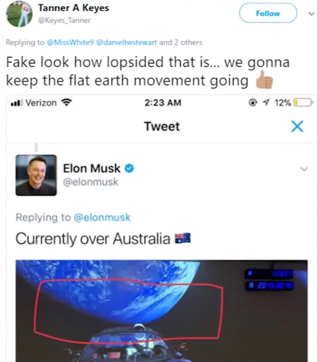 Flat Earthers React To SpaceX Launching A Tesla In Space