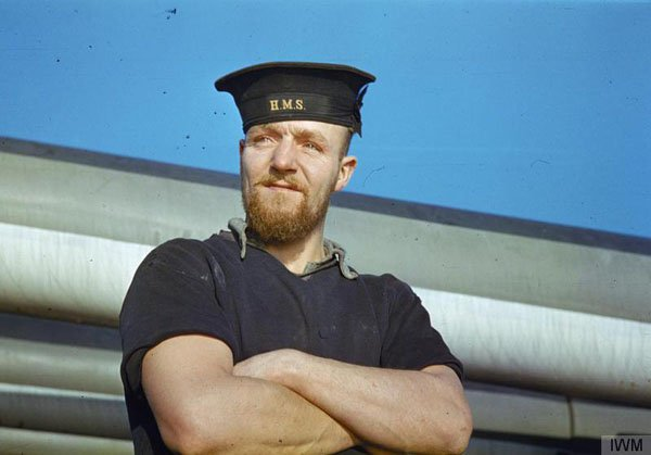 Sailor on board a battleship, November 1942.
