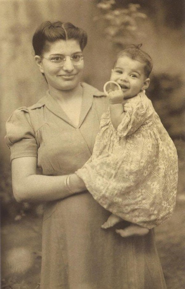 Freddie Mercury with his mother, 1947.