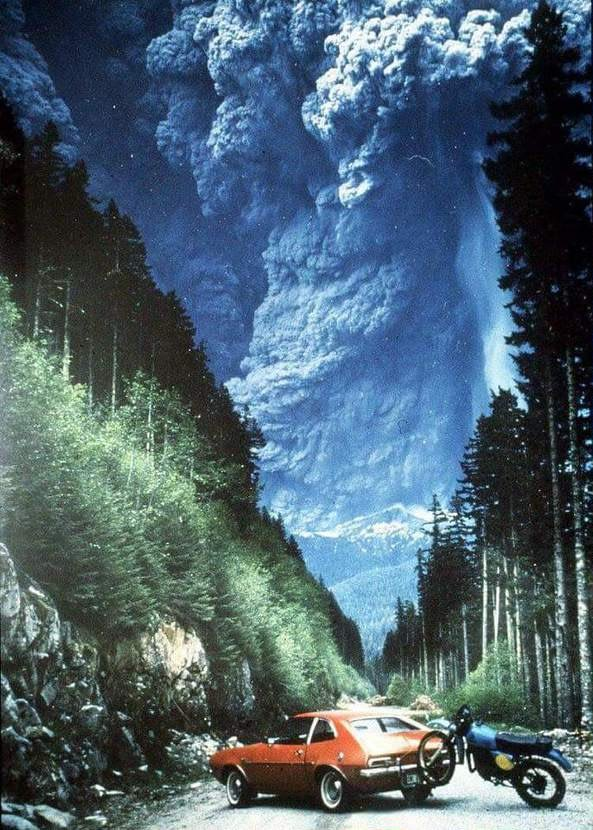 Mount St. Helens Eruption, 1980.