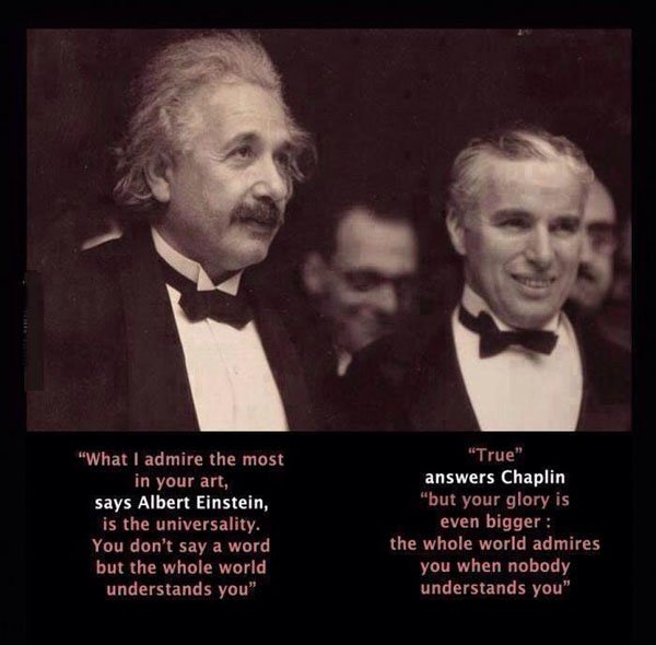 Two great minds showing each other great respect, 1930s.