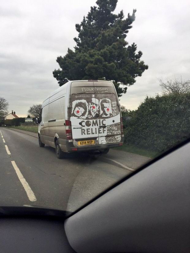 WTF Guy Draws In The Dirt Of His Van