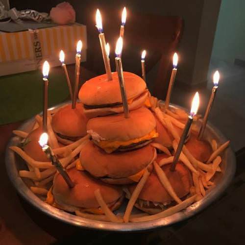 birthday cake burger