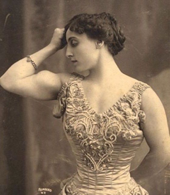 An early female body builder, 1890s.